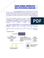 Baterias para Paneles Solares Fotovoltaicos