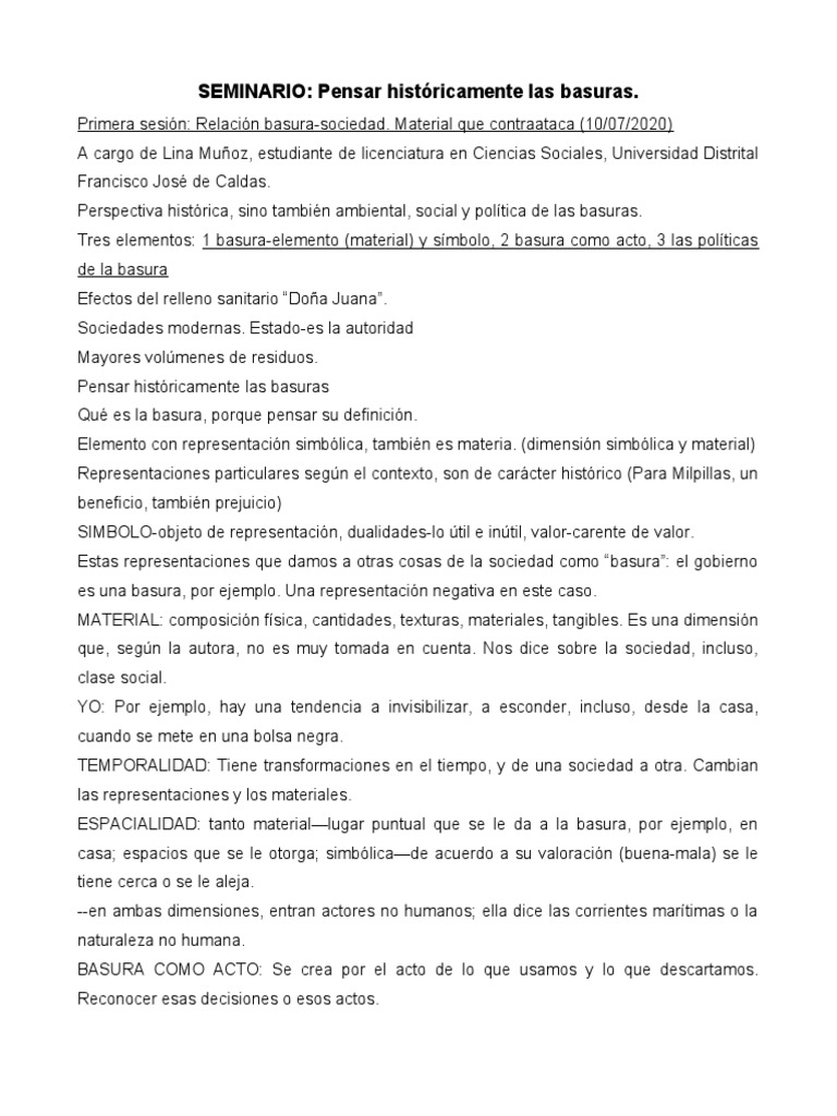 Historia y políticas de la basura | PDF | Residuos | Vertedero