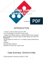 Dominos Supply Chain Study: By:-Ronit, Lay, Dheeraj, Sakshi, Ishika