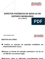 Aspectos polêmicos da nova lei do distrato imobiliário