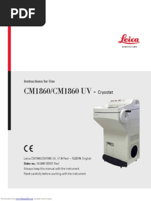 Leica Cryostat 1860 manual