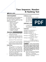 Time Sequence, Number & Ranking Test