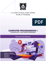 Computer Programming I: Faculty of Computing