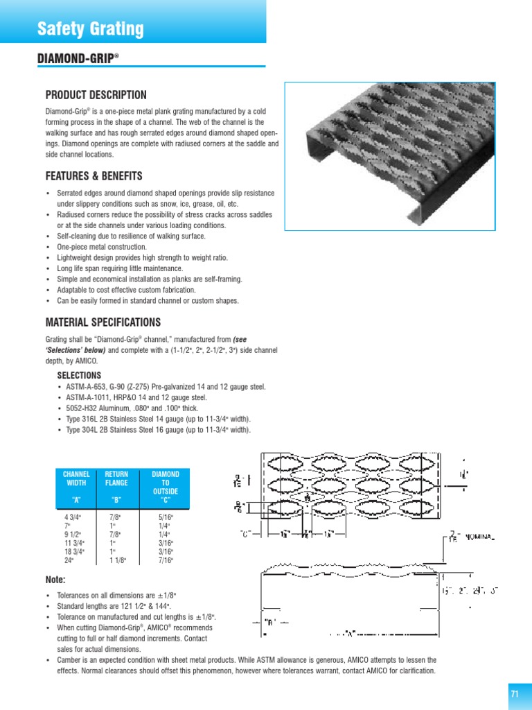 Safety Grating, PDF, Sheet Metal
