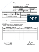 Solicitud equiparación cursos UNA