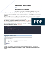 Visual Basic For Applications (VBA) Macros