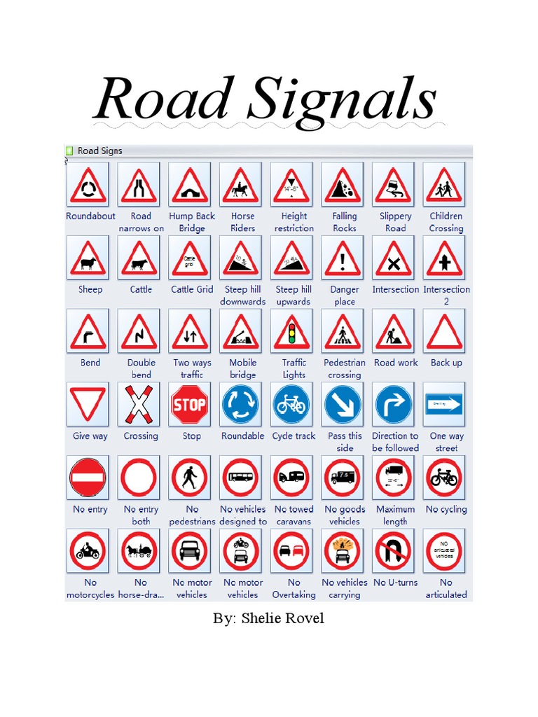 Road Signs Guide | PDF | Traffic Light | Traffic