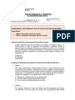 Ficha de Trabajo #3 - El Propósito Del Texto COMU