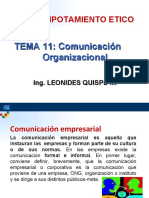 Ud: Compotamiento Etico: TEMA 11: Comunicación Organizacional
