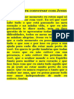 Oração para Conversar Com Jesus