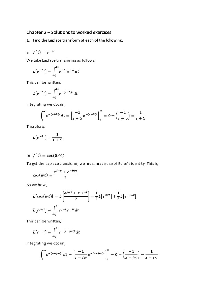Chapter 2 Solution To Worked Examples PDF Ordinary Differential