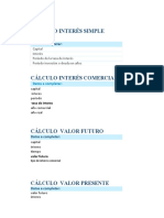 Cálculo Interés Simple: Datos A Completar