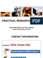 Practical Research Method: Tran Thanh Tam (LL.M, PHD Candidate) Faculty of Economics and Law