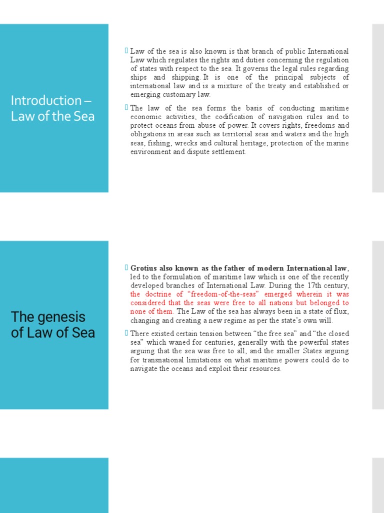 UNIT III Law of Sea PDF