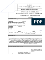 Facultad de Enfermeria: Programa Administración de Servicios de Salud A Distancia Contabilidad Administrativa