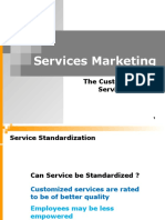 Services Marketing Customer Defined Service Standards