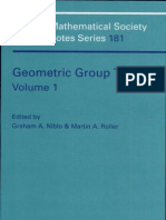 Geometric Group Theory, Volume 1