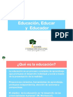 Educación, Educar y Educador