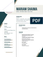 Mariam Shaima: Personal Info
