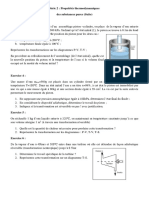 Série 2: Propriétés Thermodynamiques Des Substances Pures (Suite) Exercice 3