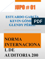 Norma Internacional de Auditoria 200 y 210