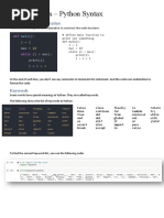 Python Basics - Python Syntax: Whitespace and Indentation