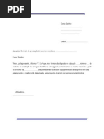 Modelo de carta de rescisão de contrato