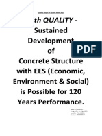Sustained Development of Concrete Structure With EES (Economic, Environment & Social) Is Possible For 120 Years Performance