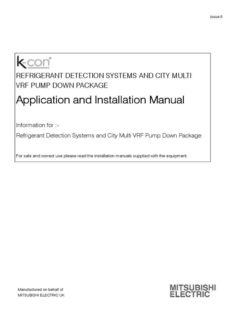 VRF Pump Down Installation Manual | PDF | Valve | Pump