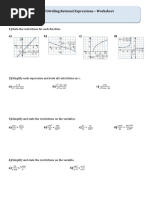 2.1/2.2 Multiplying and Dividing Rational Expressions - Worksheet