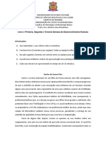 Aula 3 - Casos Clínico 2 - 1, 2 e 3 Semana Do Desenvolvimento