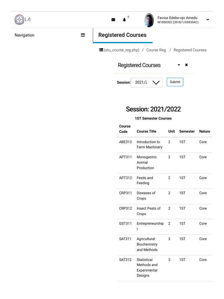 FUTMinna Students Portal PDF Agriculture Agricultural Science(00)