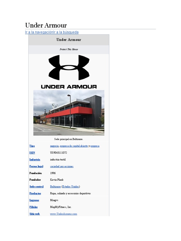 UNDER ARMOUR MEXICO OFFICE intelligence overview