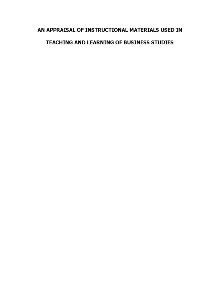 Evaluating Business Studies Materials | PDF | Educational Technology ...