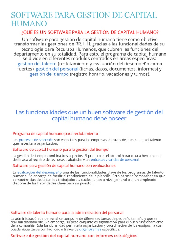 Importancia Del Capital Humano Pdf Gestión De Recursos Humanos