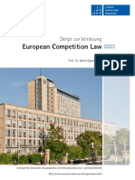 European Competition Law: Skript Zur Vorlesung