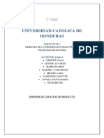 Universidad Catolica de Honduras: Derecho de La Propiedad Intelectual Y Telecomunicaciones