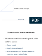 Economic Growth Paradigm Lecture 09