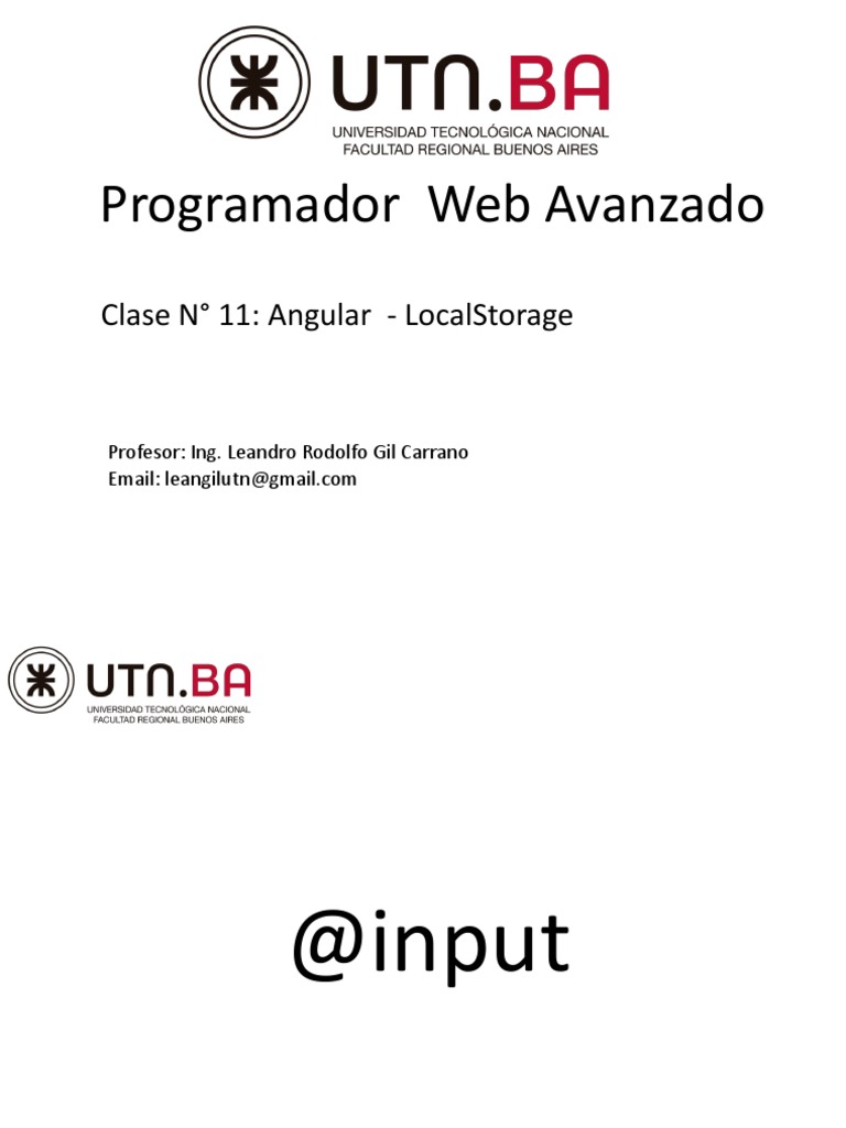 Angular: Comunicación y LocalStorage | PDF