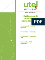 Evidencias de Aprendizaje Semanas 5, 6 y 7