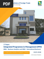 Indian Institute of Foreign Trade: Integrated Programme in Management (IPM)