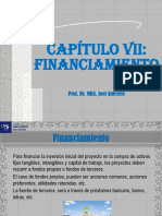 Capítulo VII: Financiamiento: Prof. Dr. MBA. Joel Alderete