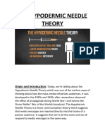 The Hypodermic Needle Theory: Origin and Introduction