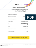 Botón Bancolombia: Comprobante de La Transferencia No. Trd8N8Xrogvh