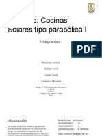 Proyecto: Cocinas Solares Tipo Parabólica I: Integrantes