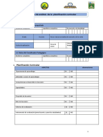 Datos Generales Ficha de Análisis de La Planificación Curricular