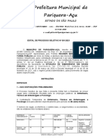 Processo seletivo Prefeitura Pariquera-Açu
