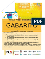 Gabarito: Instruções Aos Professores