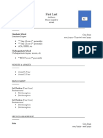 Anking Resume Template