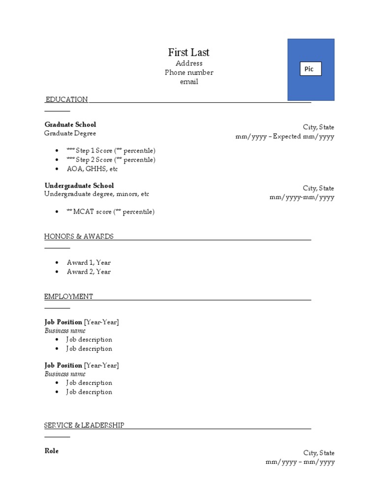 Anking Resume Template Download Free PDF Higher Education Academia